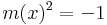 m(x)^2=-1\,