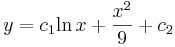 y=c_1\mathrm{ln}\,x+\frac{x^2}{9}+c_2