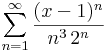 \sum\limits_{n=1}^{\infty}\frac{(x-1)^n}{n^3\,2^n }