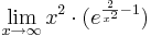 \lim\limits_{x\to \infty}x^2\cdot(e^{\frac{2}{x^2}-1})