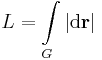 L=\int\limits_{G}|\mathrm{d}\mathbf{r}|