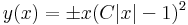 y(x)=\pm x(C|x|-1)^2\,