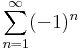 \sum\limits_{n=1}^{\infty}(-1)^n