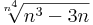 \sqrt[n^4]{n^3-3n}
