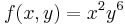 f(x,y)=x^2y^6\,