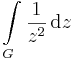 \int\limits_{G}\frac{1}{z^2}\,\mathrm{d}z\,