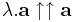 \lambda.\mathbf{a}\uparrow\uparrow\mathbf{a}